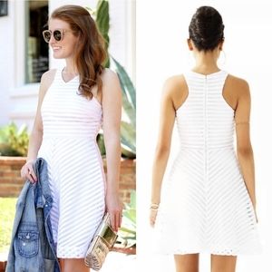 CLEARANCE!!! Lilly Pulitzer White Crochet Stripe Knit Megyn Dress NWT Small